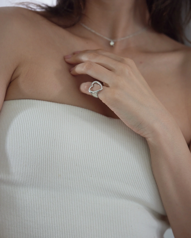 Heart pinky ring(yoaa)