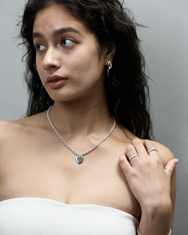 Heart plate necklace(yoaa)