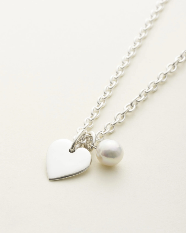 Heart Pearl necklace(yoaa)