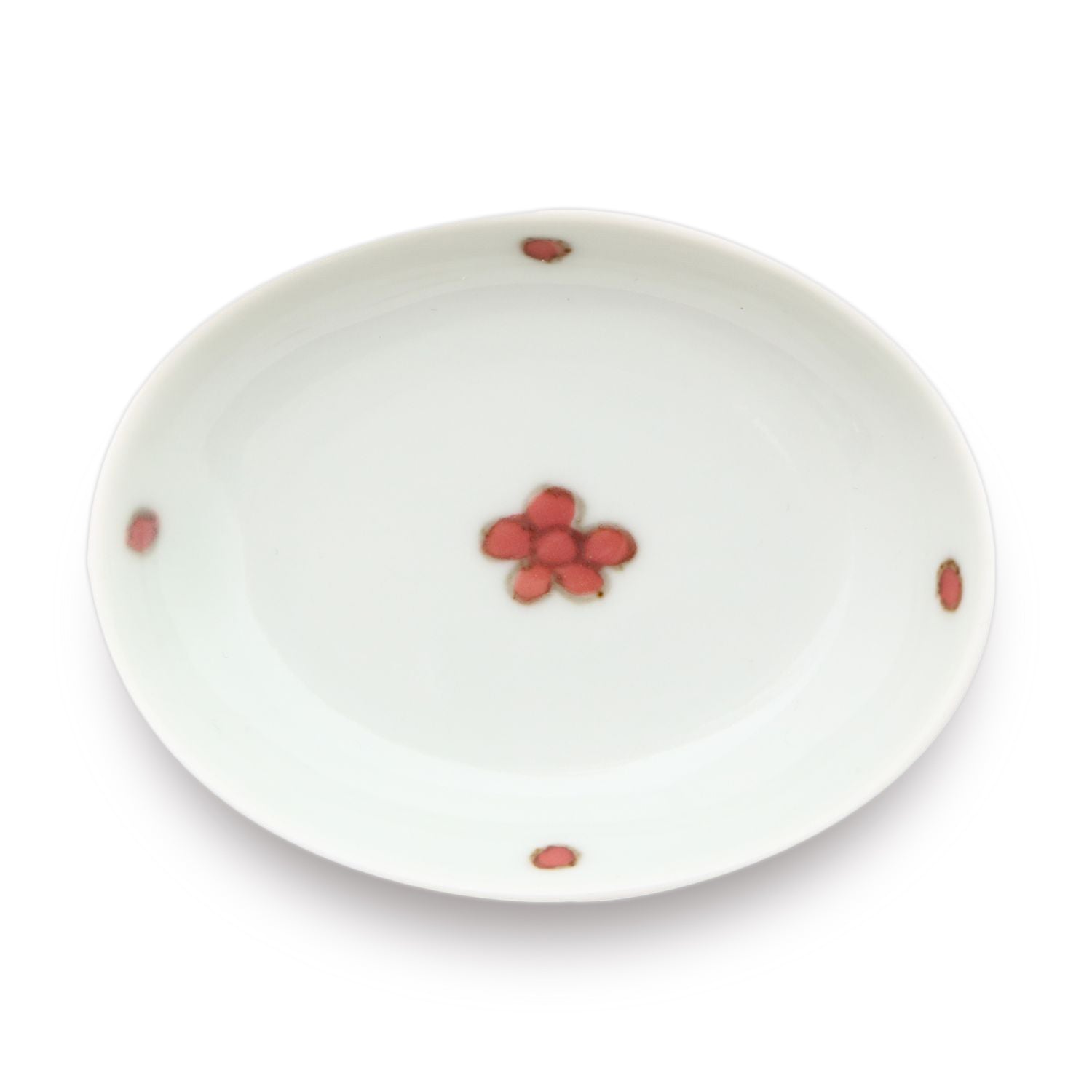 2.2inch Oval Plate/ Mamezara / Flower
