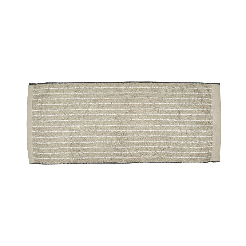 【WA-SHI Stripe of Imabari Towel】Bath Towel, Face Towel, Hand Towel, Handkerchief/ Begie, Brown, Grey, Black