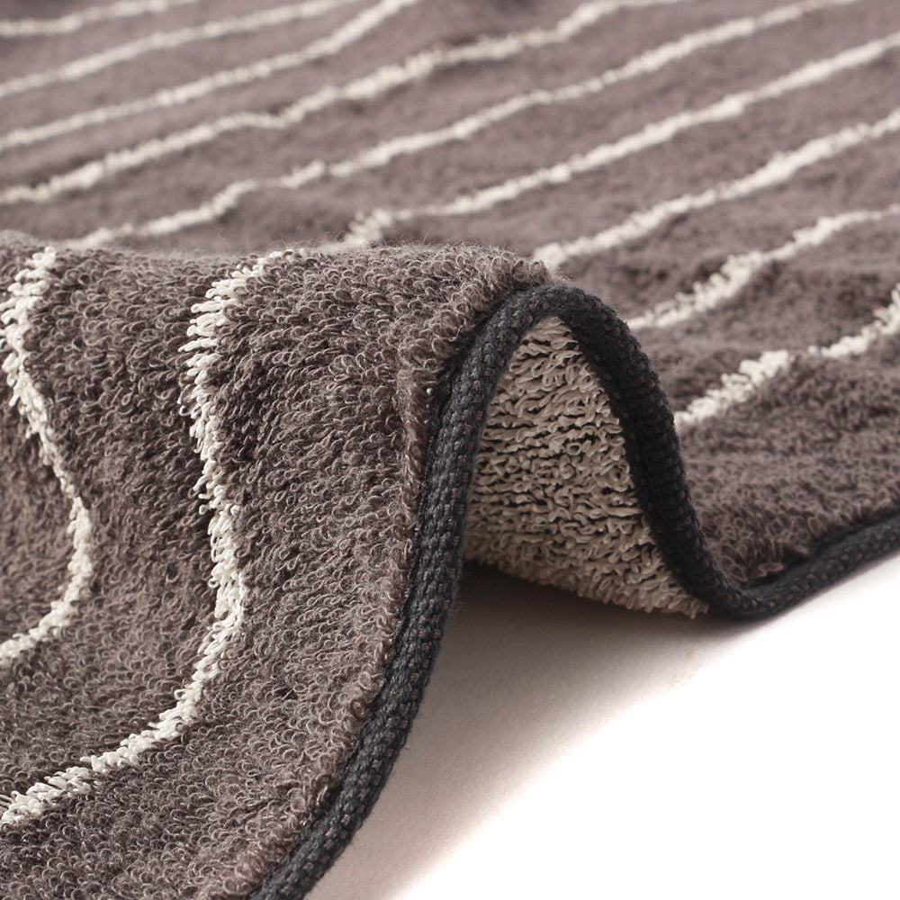 【WA-SHI Stripe of Imabari Towel】Bath Towel, Face Towel, Hand Towel, Handkerchief/ Begie, Brown, Grey, Black