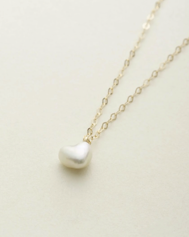 K18 Heart Akoya Pearl necklace（yoaa）