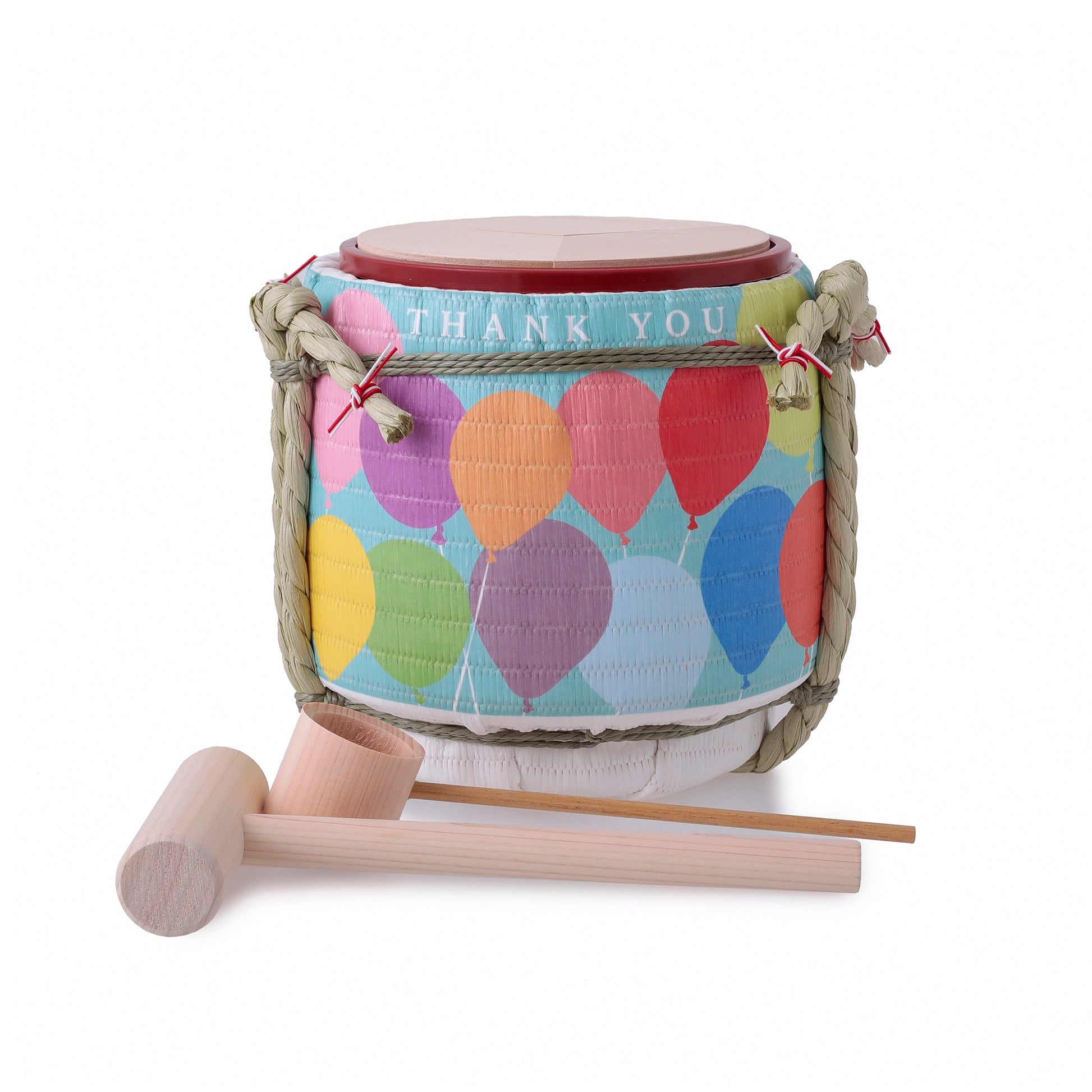 Mini Kagamibiraki Set without Masu Cup/YOSEGAKI/THANK YOU/Blue