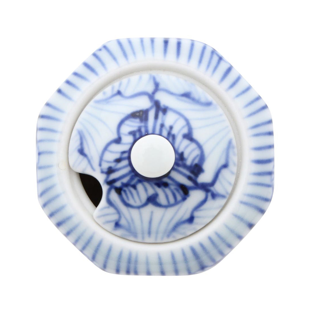 Spice Jar with Lid Spoon / Floral Petal