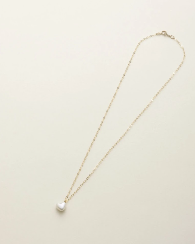 K18 Heart Akoya Pearl necklace（yoaa）