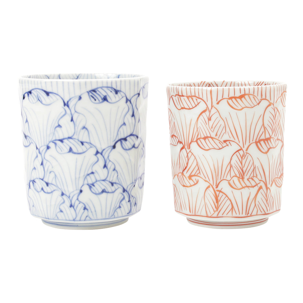 Japanese Tea cup / Floral Petal Red/ 2 Color