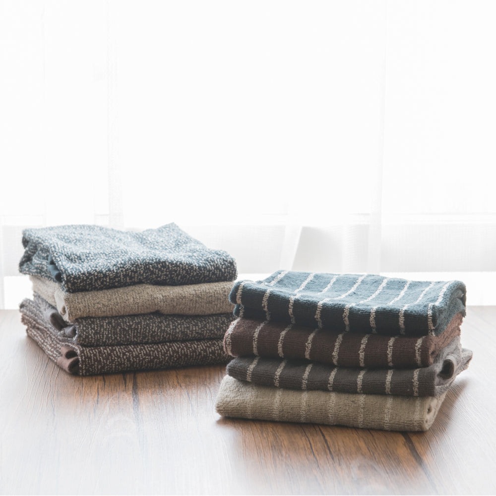 【WA-SHI Stripe of Imabari Towel】Bath Towel, Face Towel, Hand Towel, Handkerchief/ Begie, Brown, Grey, Black