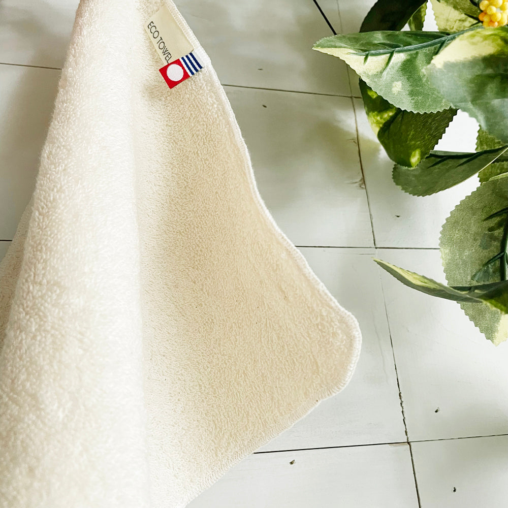 【ECO towel of Imabari Towel】Bath Towel, Face Towel, Hand Towel, Handkerchief/ Natural White