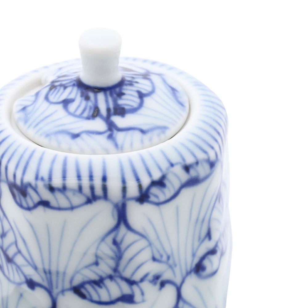 Spice Jar with Lid Spoon / Floral Petal