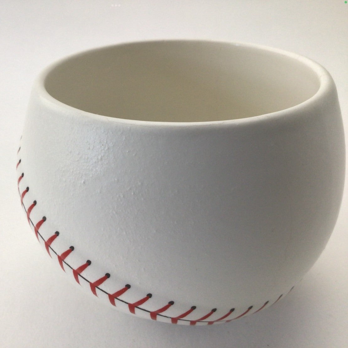 Baseball design  glass made in Hasami