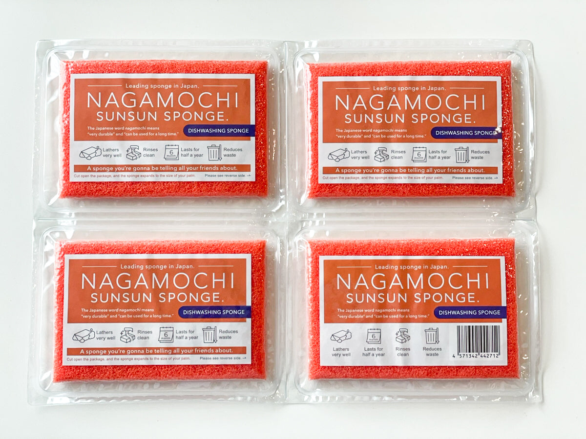 【Nagamochi Sunsun sponge】/ 4pcs set