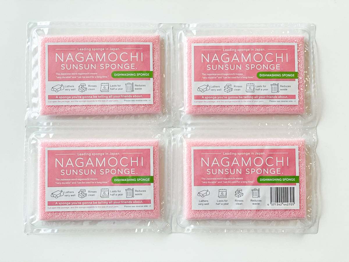 【Nagamochi Sunsun sponge】/ 4pcs set