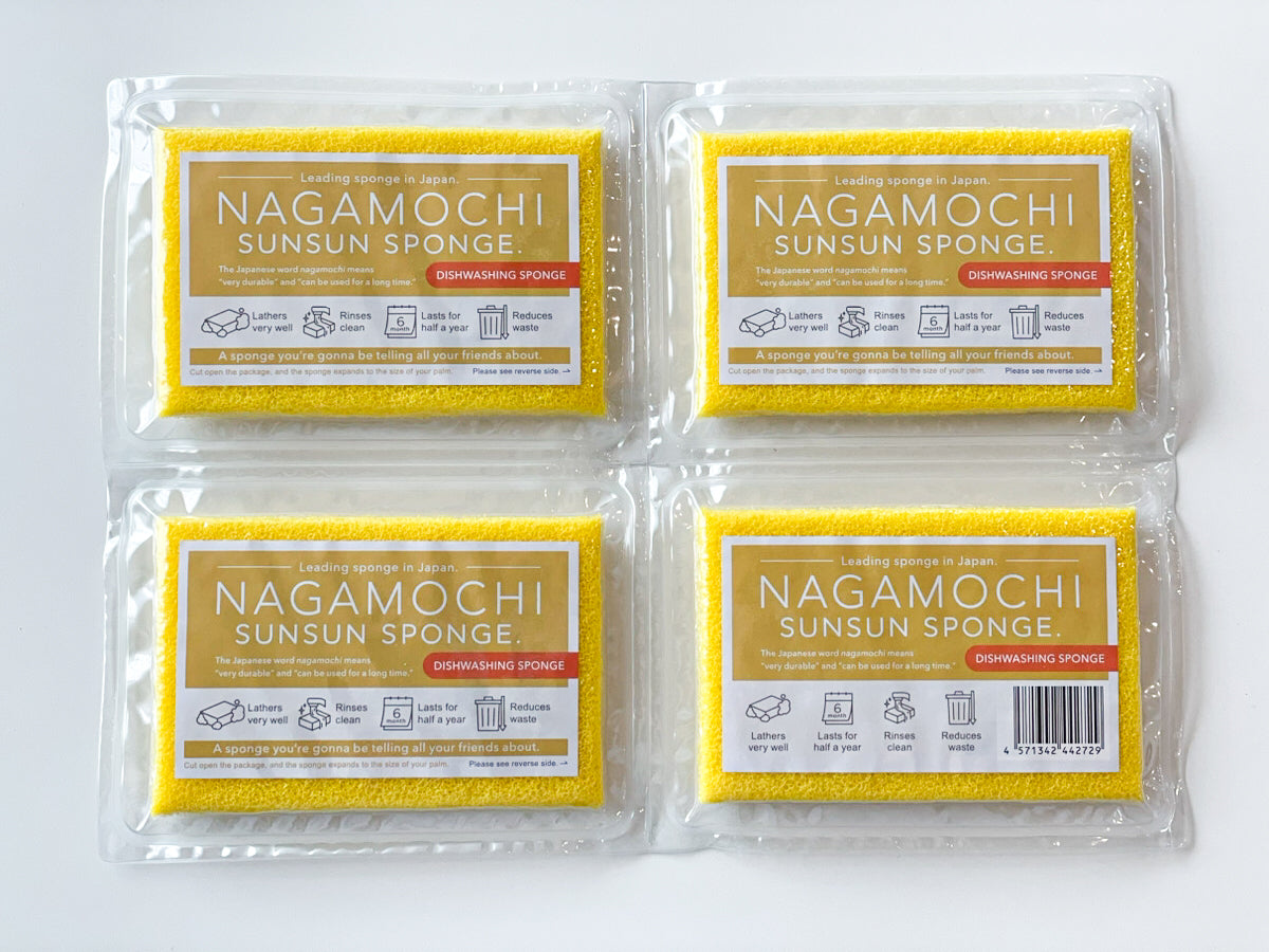 【Nagamochi Sunsun sponge】/ 4pcs set