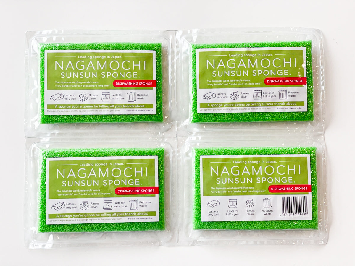 【Nagamochi Sunsun sponge】/ 4pcs set