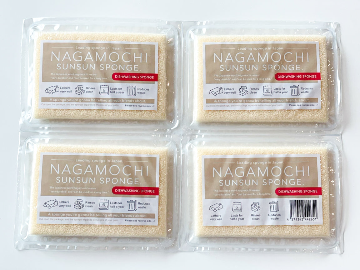 【Nagamochi Sunsun sponge】/ 4pcs set