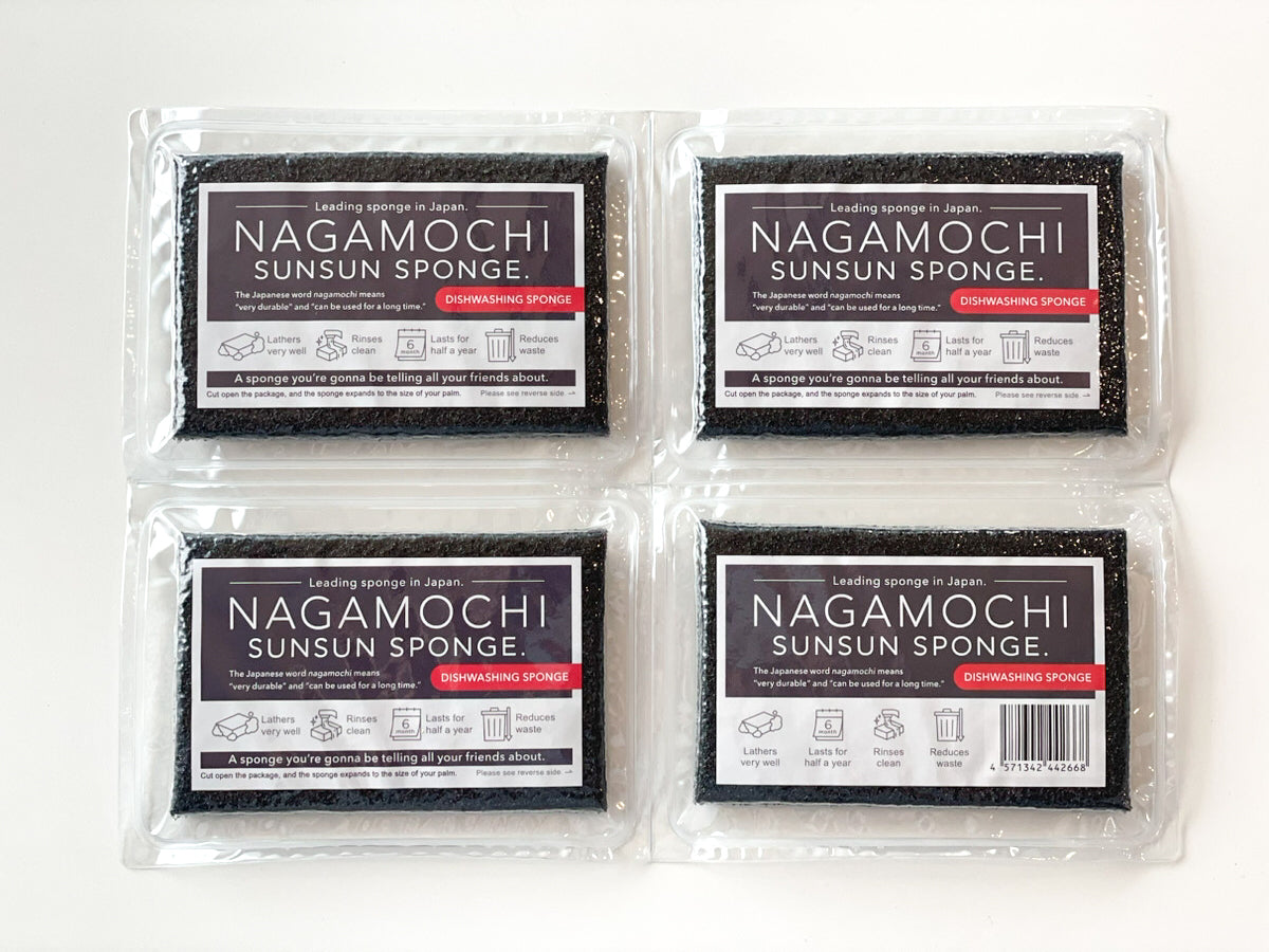 【Nagamochi Sunsun sponge】/ 4pcs set