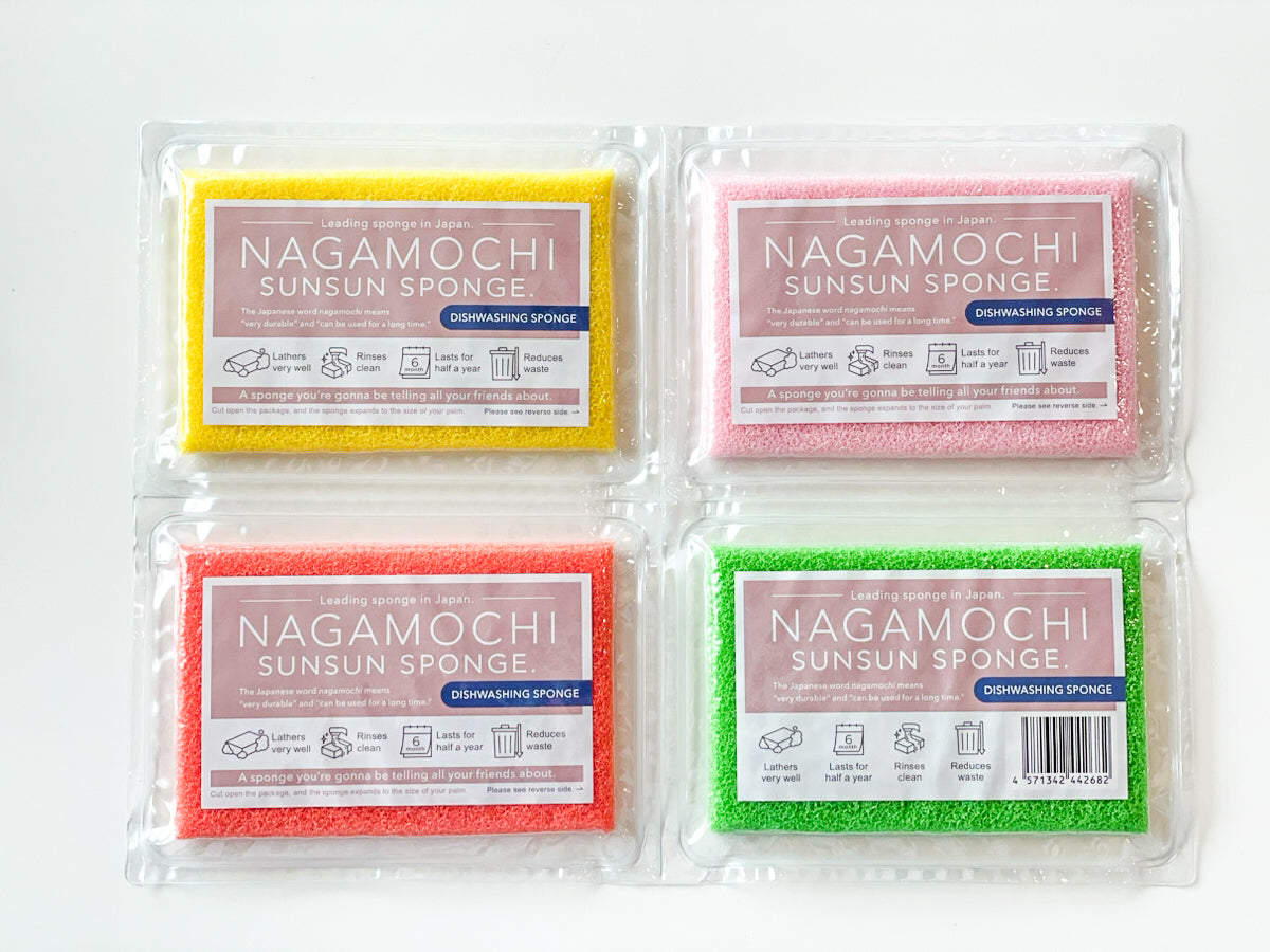 【Nagamochi Sunsun sponge】/ 4pcs set