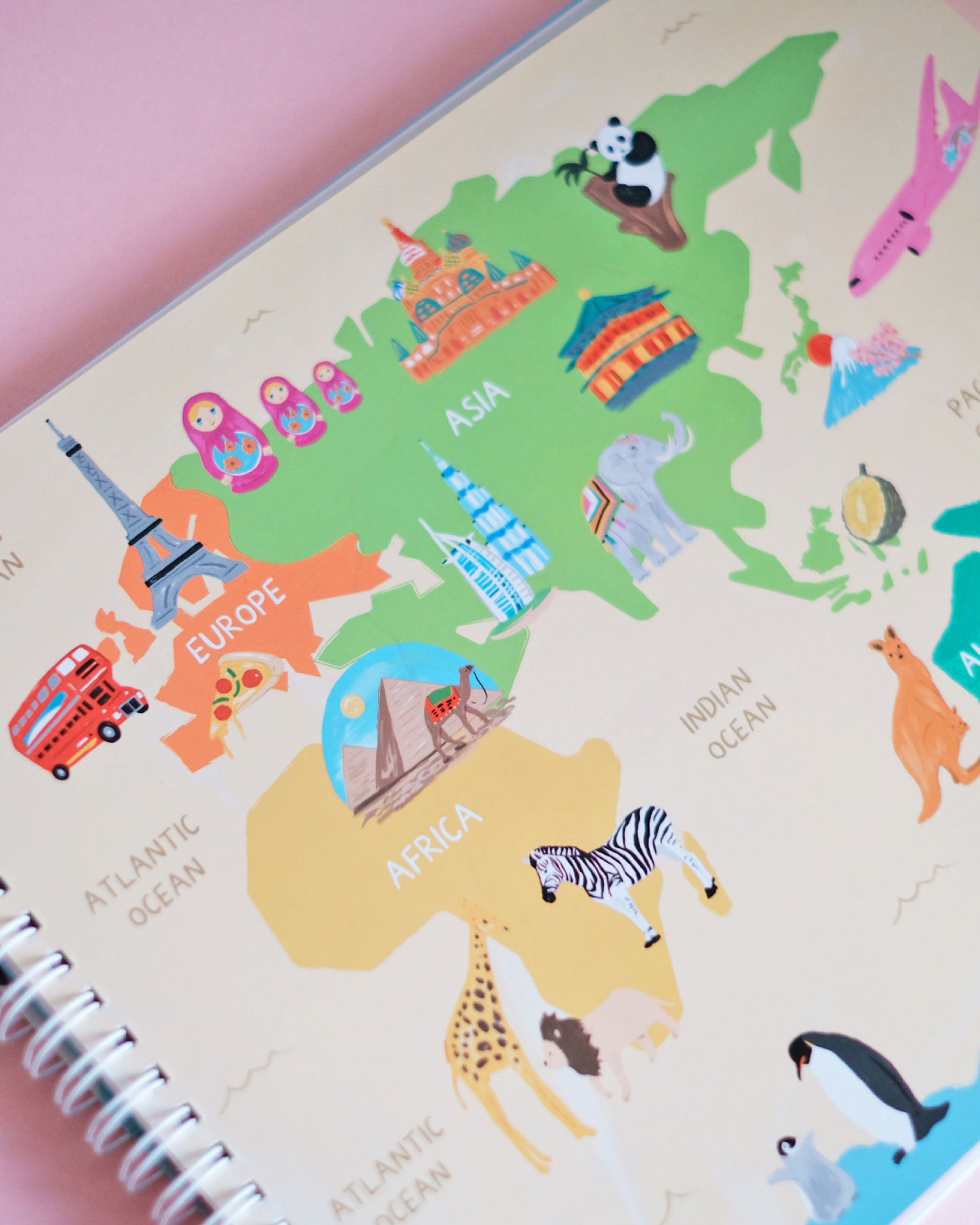 Let's Travel Activity Book with 8color pen（OVER THE RAINBOW）