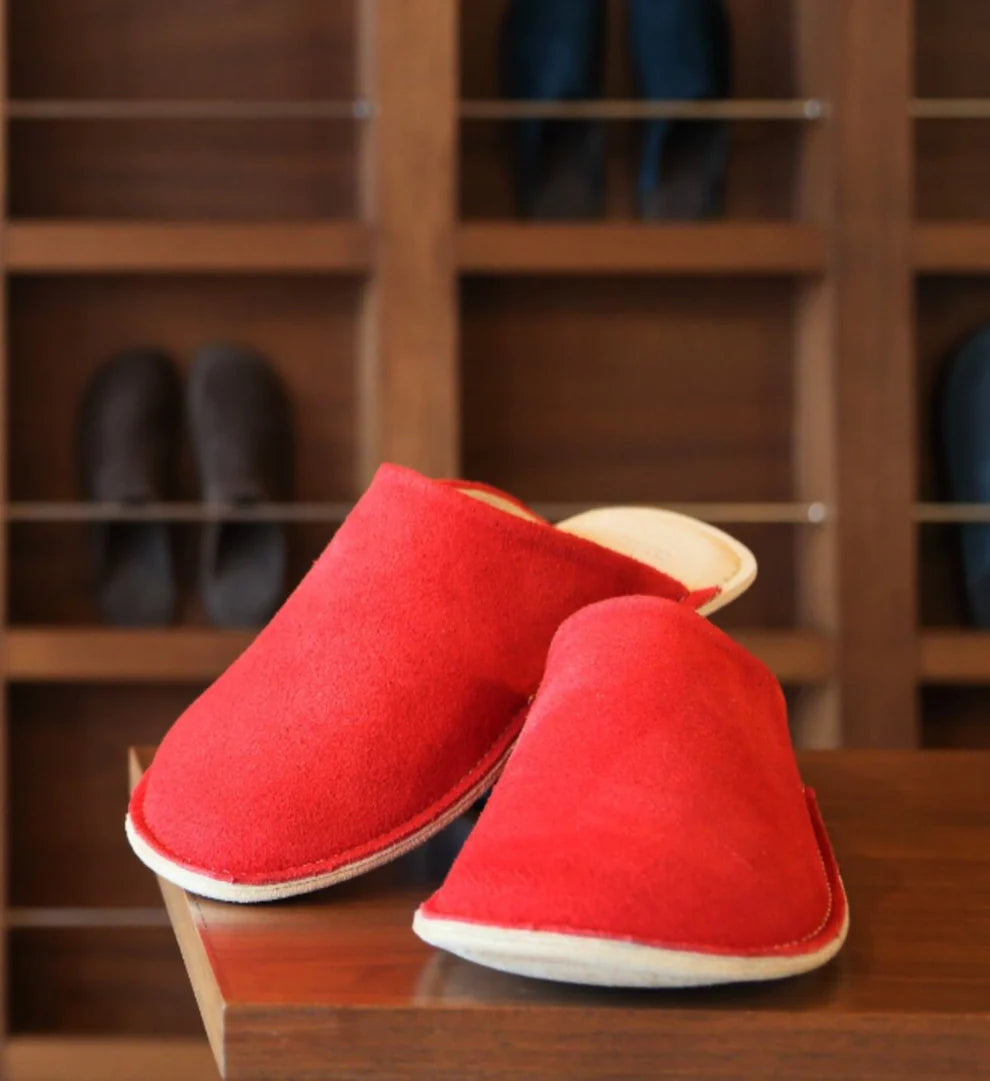 【Velor Leather room shoes 】/ Navy, Red /S～XXL（YRJ 203）