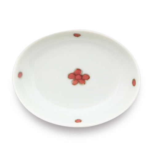 2.2inch Oval Plate/ Mamezara / Flower